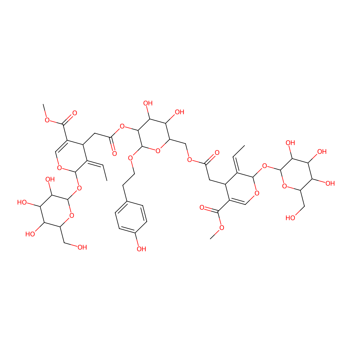 Oleonuezhenide molecular structure, CAS 112693-21-7