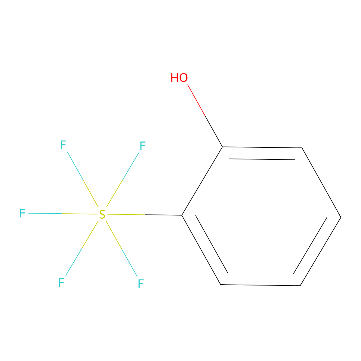 2-Hydroxyphenylsulphur pentafluoride molecular structure, CAS 1126968-75-9