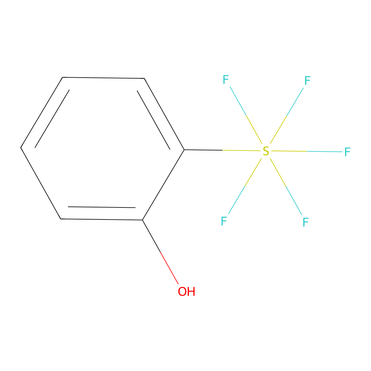2-Hydroxyphenylsulphur pentafluoride molecular structure, CAS 1126968-75-9