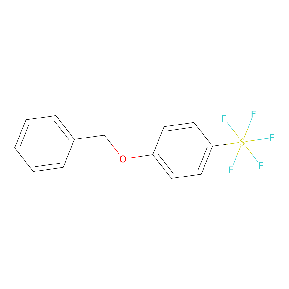 1-(Benzyloxy)-4-(pentafluoro-lambda~6~-sulfanyl)benzene molecular structure, CAS 1126968-88-4