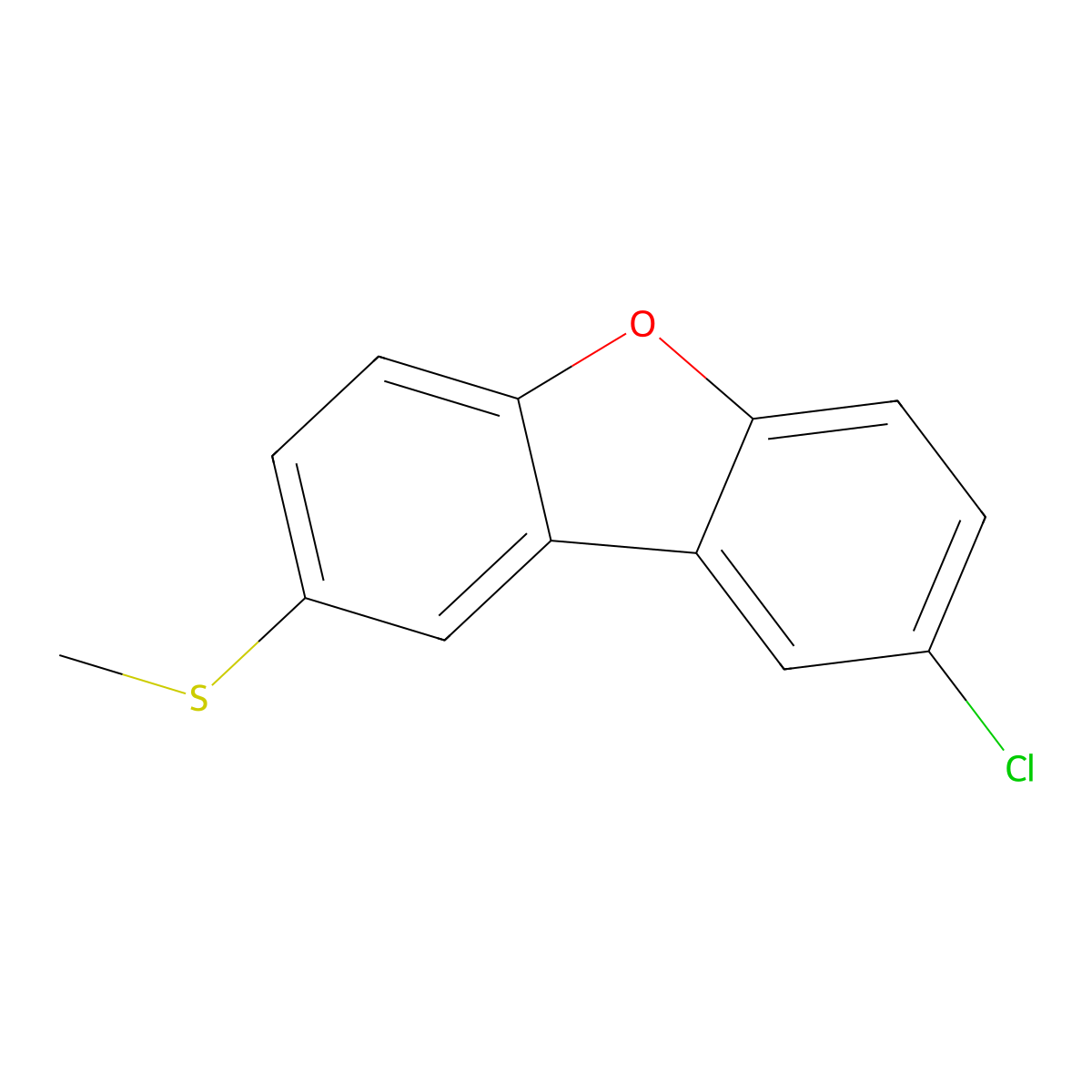 Dibenzofuran, 2-chloro-8-(methylthio)- molecular structure, CAS 112699-68-0