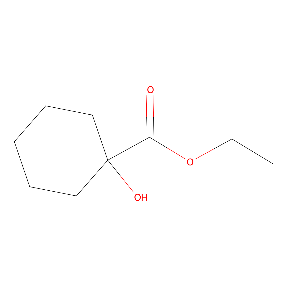 Ethyl 1-hydroxycyclohexanecarboxylate molecular structure, CAS 1127-01-1