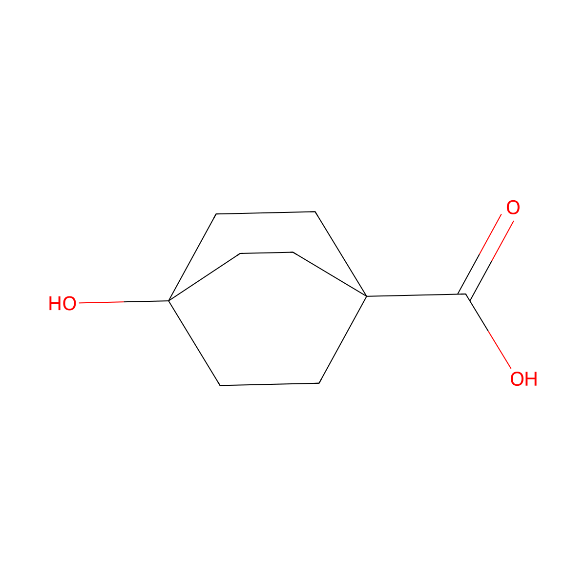 4-Hydroxybicyclo(2.2.2)octane-1-carboxylic acid molecular structure, CAS 1127-13-5