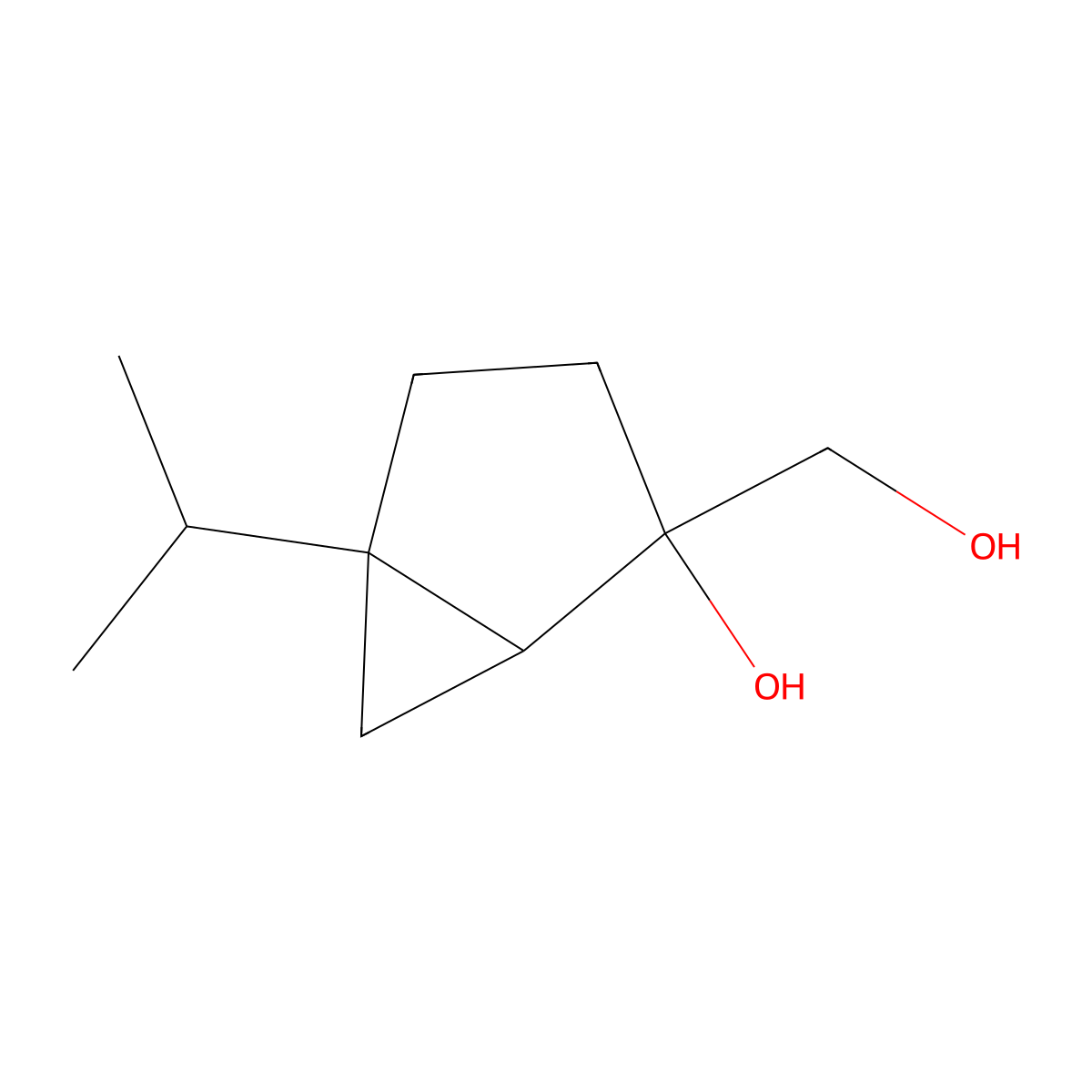 2-(Hydroxymethyl)-5-(propan-2-yl)bicyclo[3.1.0]hexan-2-ol molecular structure, CAS 1127-22-6
