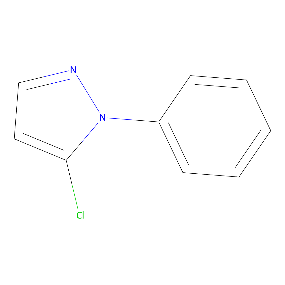5-Chloro-1-phenyl-1H-pyrazole molecular structure, CAS 1127-84-0
