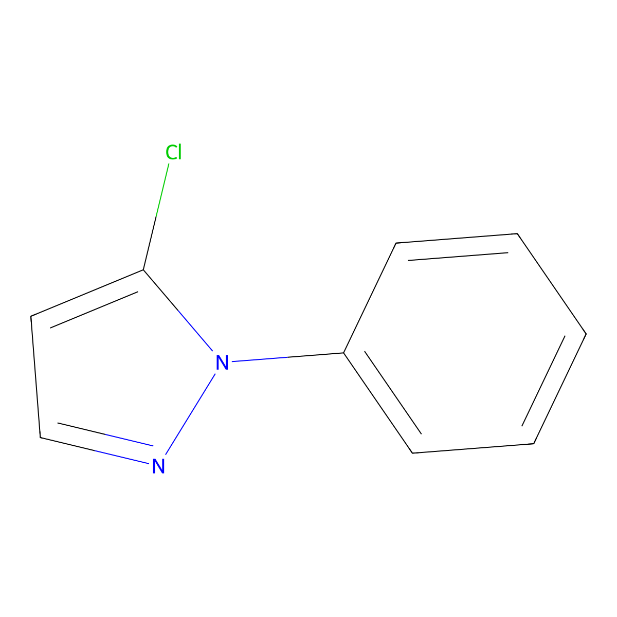 5-Chloro-1-phenyl-1H-pyrazole molecular structure, CAS 1127-84-0