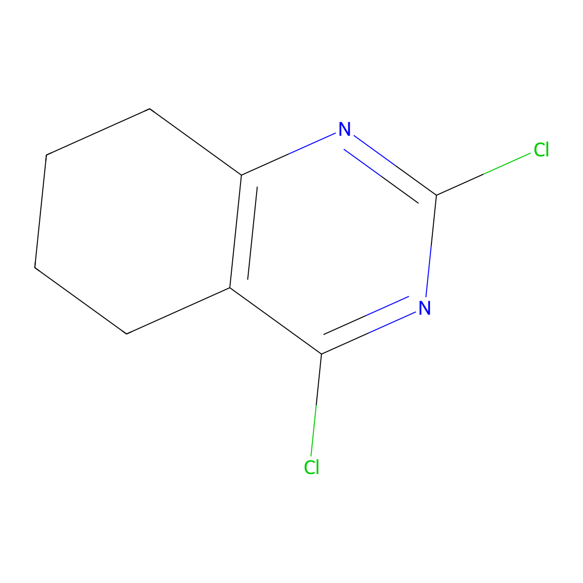 2,4-Dichloro-5,6,7,8-tetrahydroquinazoline molecular structure, CAS 1127-85-1