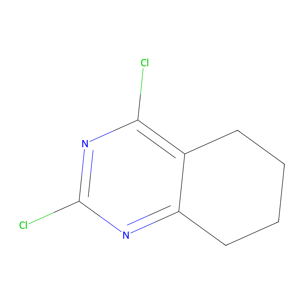 2,4-Dichloro-5,6,7,8-tetrahydroquinazoline molecular structure, CAS 1127-85-1