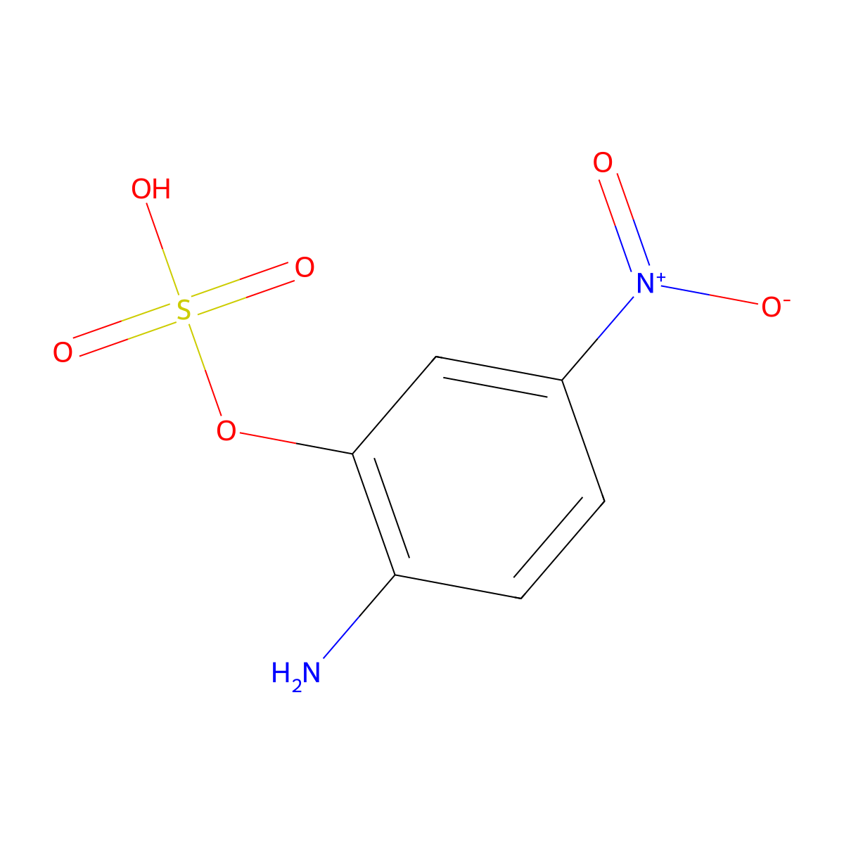 Phenol, 2-amino-5-nitro-, 1-(hydrogen sulfate) molecular structure, CAS 112700-08-0