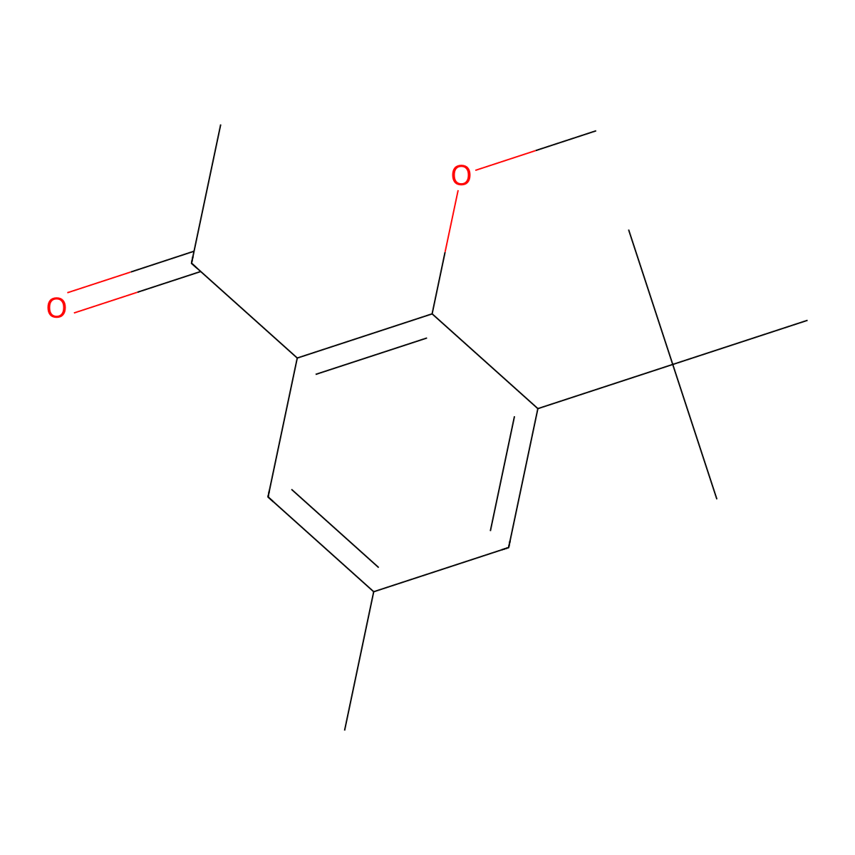 Ethanone, 1-[3-(1,1-dimethylethyl)-2-methoxy-5-methylphenyl]- molecular structure, CAS 112700-11-5