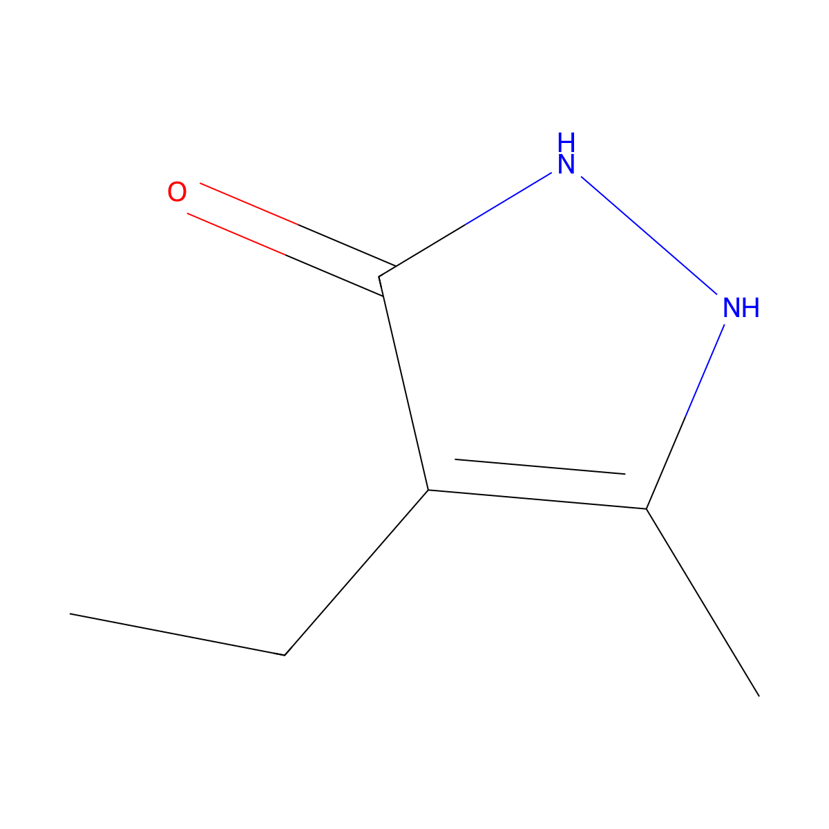 4-ethyl-3-methyl-1H-pyrazol-5-ol molecular structure, CAS 112701-02-7