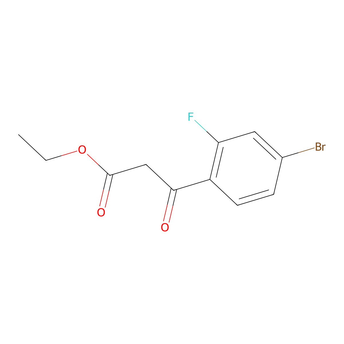 Ethyl 4-bromo-2-fluoro-beta-oxobenzenepropanoate molecular structure, CAS 112704-80-0