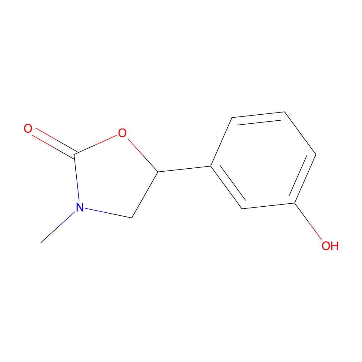 5-(3-Hydroxyphenyl)-3-methyl-1,3-oxazolidin-2-one molecular structure, CAS 112710-46-0