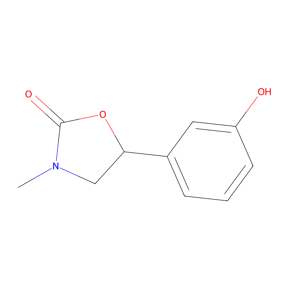 5-(3-Hydroxyphenyl)-3-methyl-1,3-oxazolidin-2-one molecular structure, CAS 112710-46-0