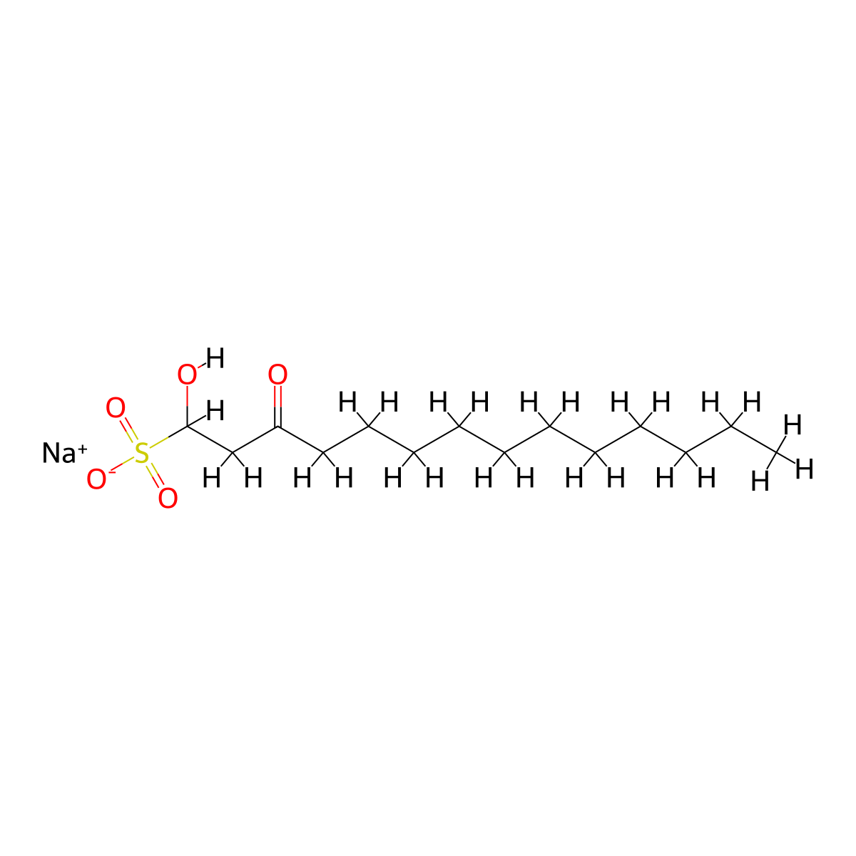 Sodium lauroyl-alpha-hydroxyethyl sulfonate molecular structure, CAS 112714-99-5