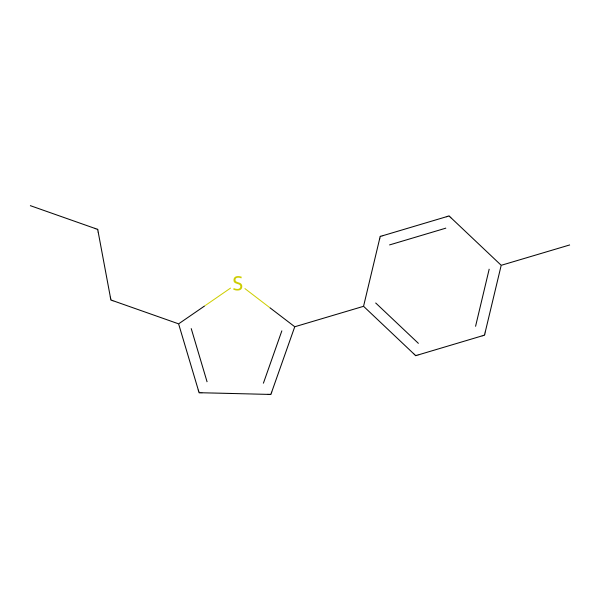 2-(4-Methylphenyl)-5-propylthiophene molecular structure, CAS 1127217-50-8