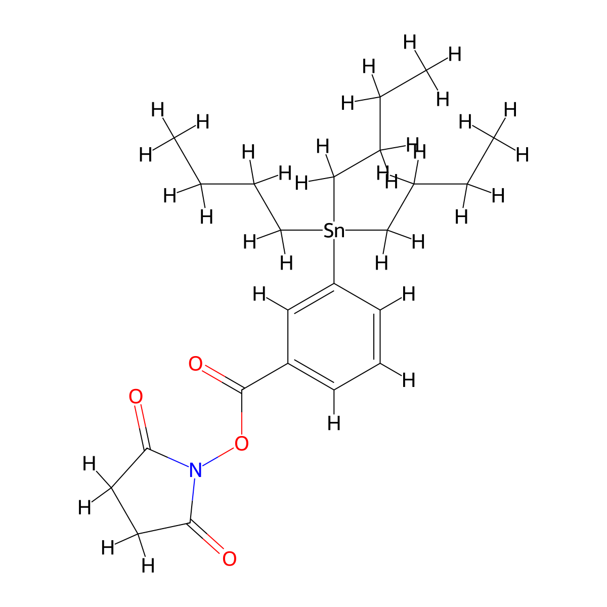 N-Succinimidyl-3-(tri-n-butylstannyl)benzoate molecular structure, CAS 112725-22-1