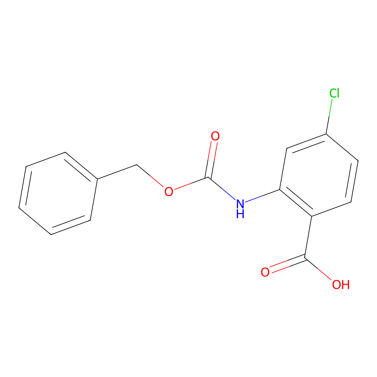 2-{[(Benzyloxy)carbonyl]amino}-4-chlorobenzoic acid molecular structure, CAS 112733-44-5