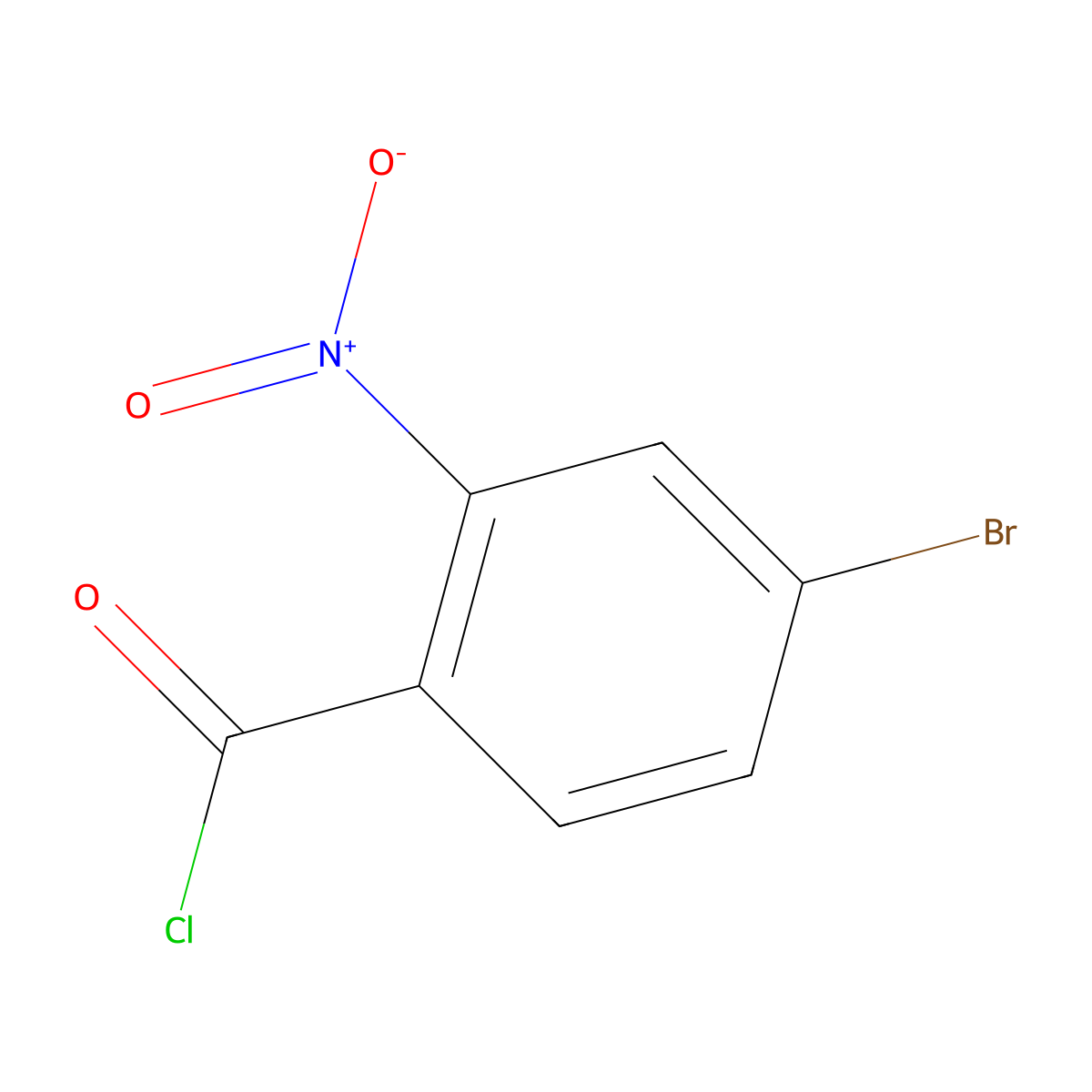 4-Bromo-2-nitrobenzoyl chloride molecular structure, CAS 112734-21-1