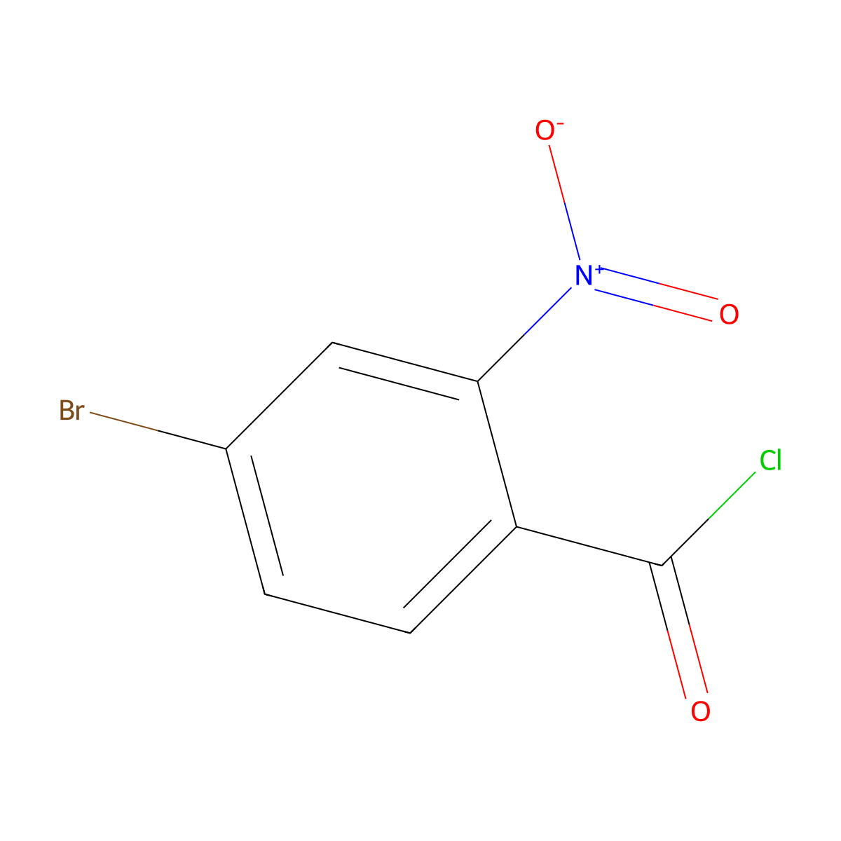 4-Bromo-2-nitrobenzoyl chloride molecular structure, CAS 112734-21-1