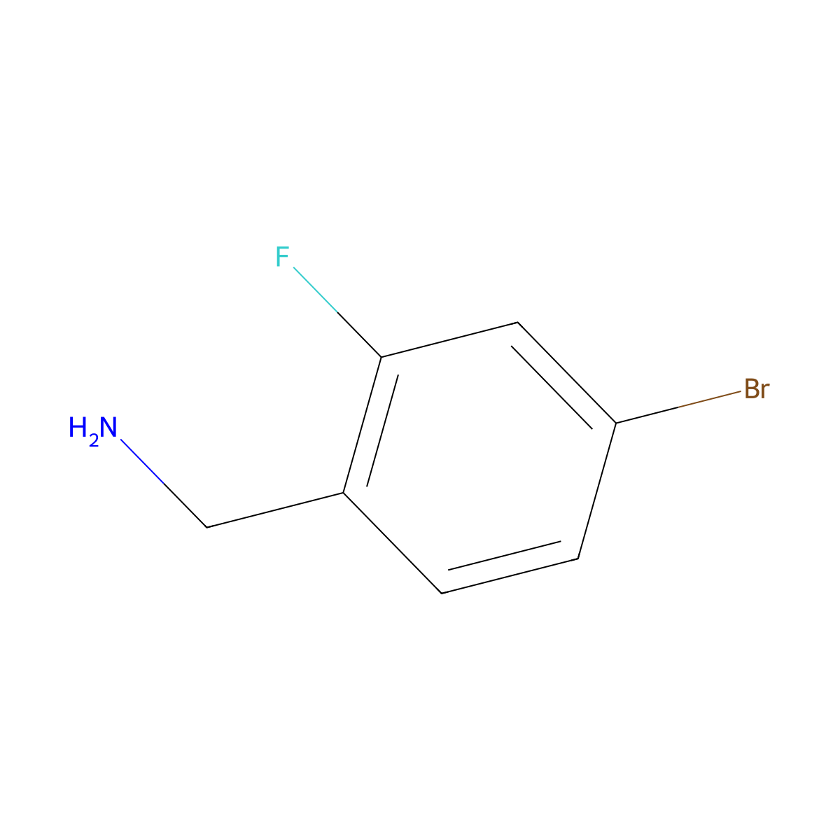 (4-Bromo-2-fluorophenyl)methanamine molecular structure, CAS 112734-22-2