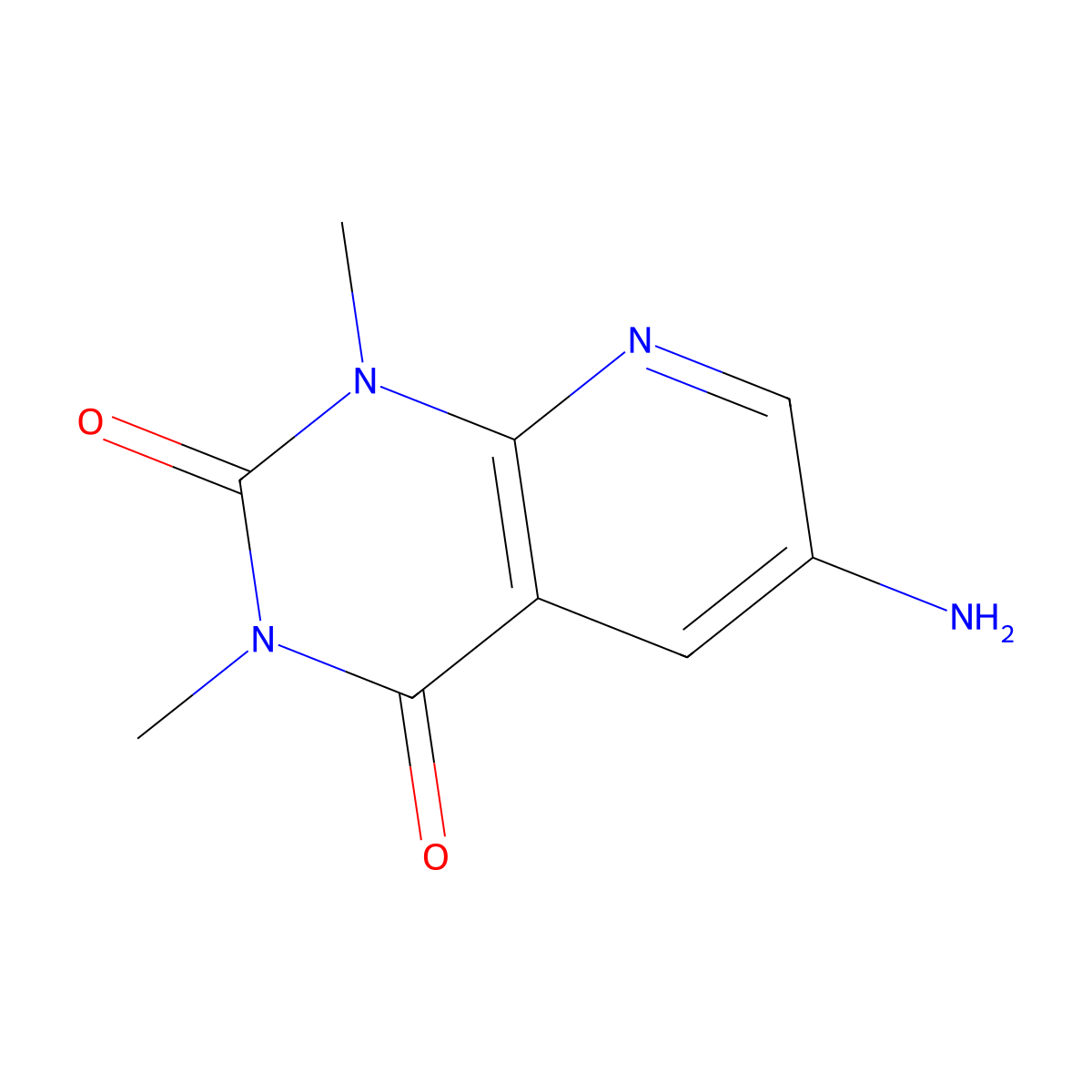 6-amino-1,3-dimethyl-1H,2H,3H,4H-pyrido(2,3-d)pyrimidine-2,4-dione molecular structure, CAS 112734-89-1