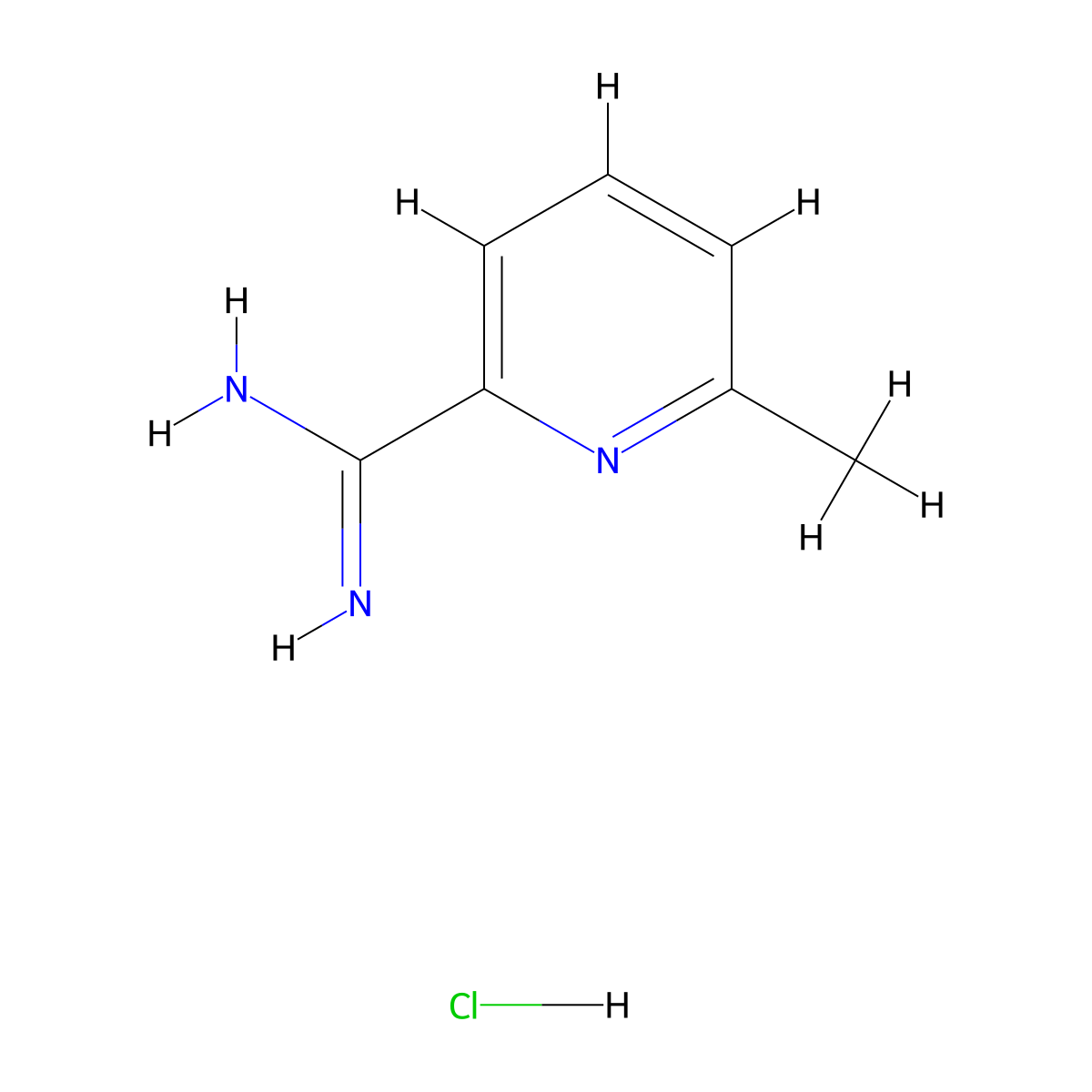 6-Methyl-pyridine-2-carboxamidine; hydrochloride molecular structure, CAS 112736-11-5