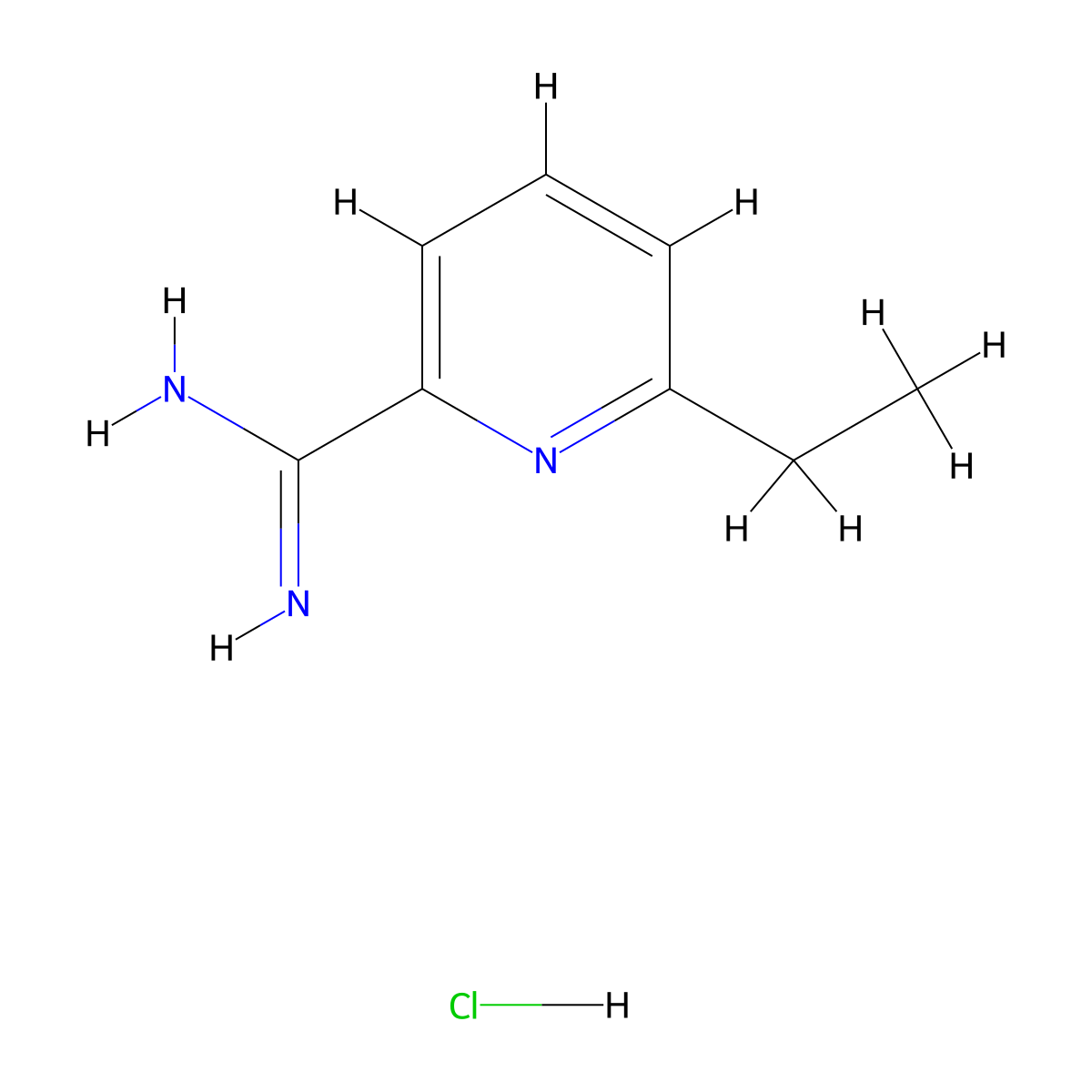 6-Ethylpyridine-2-carboximidamide hydrochloride molecular structure, CAS 112736-14-8