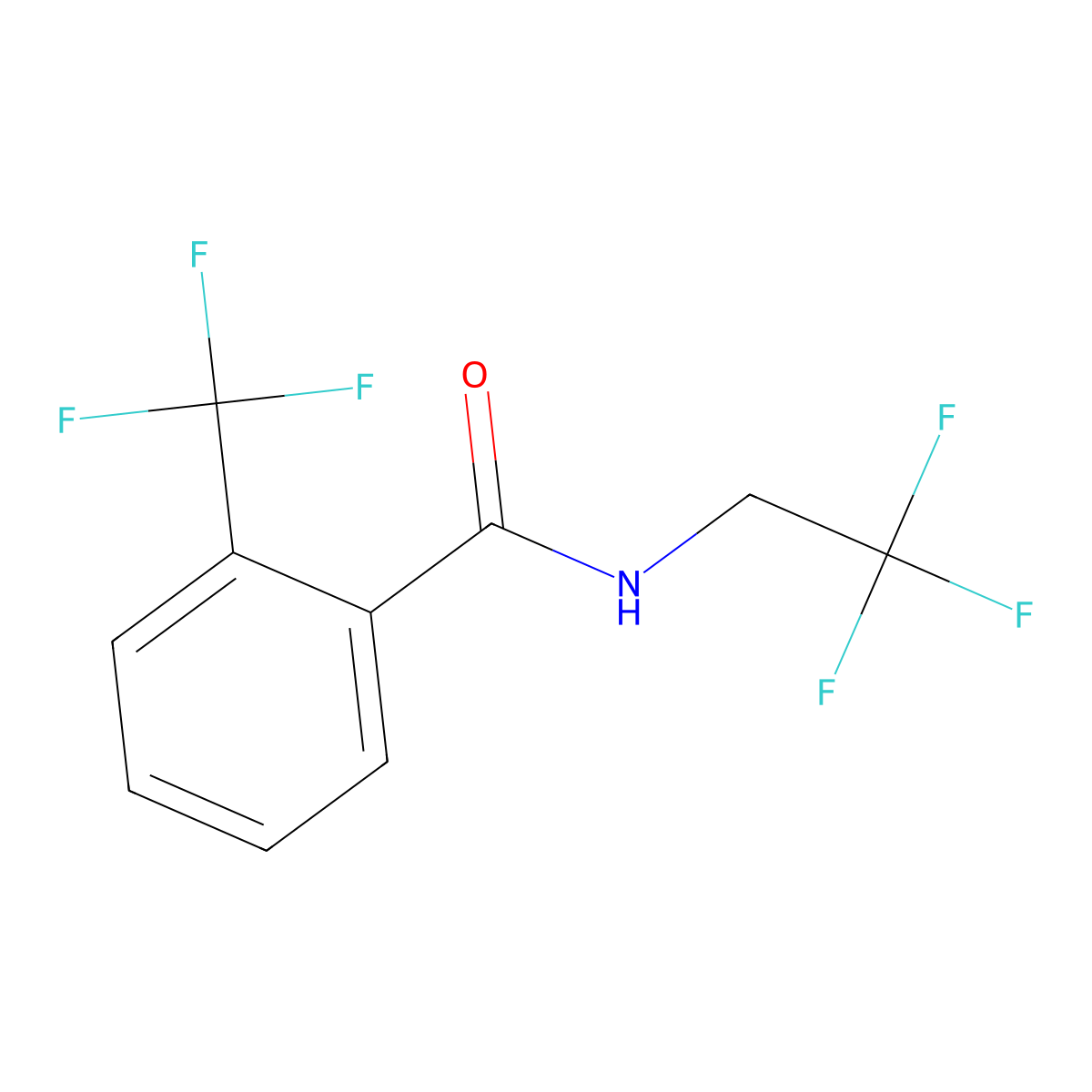 N-(2,2,2-Trifluoroethyl)-2-(trifluoromethyl)benzamide molecular structure, CAS 112738-51-9