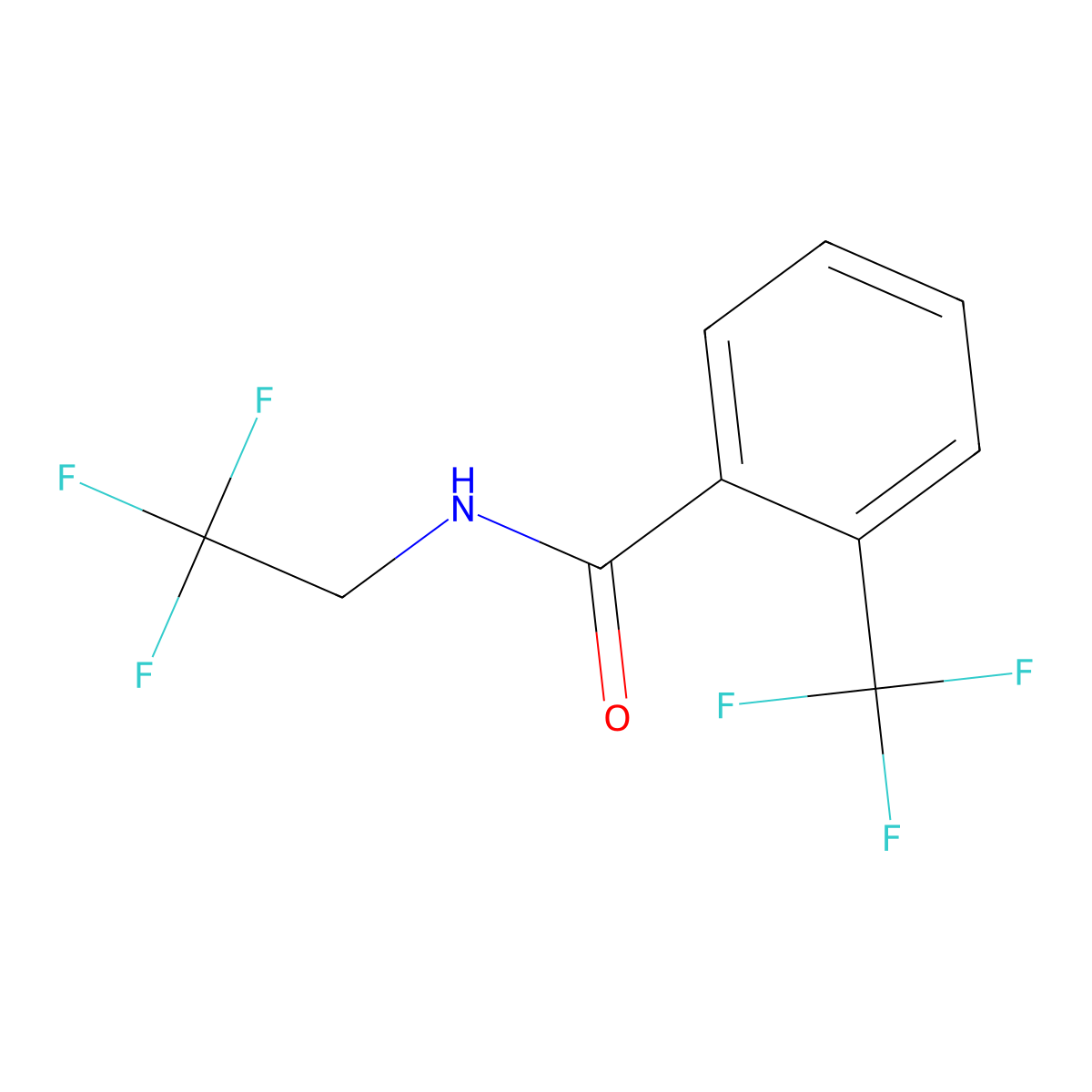 N-(2,2,2-Trifluoroethyl)-2-(trifluoromethyl)benzamide molecular structure, CAS 112738-51-9