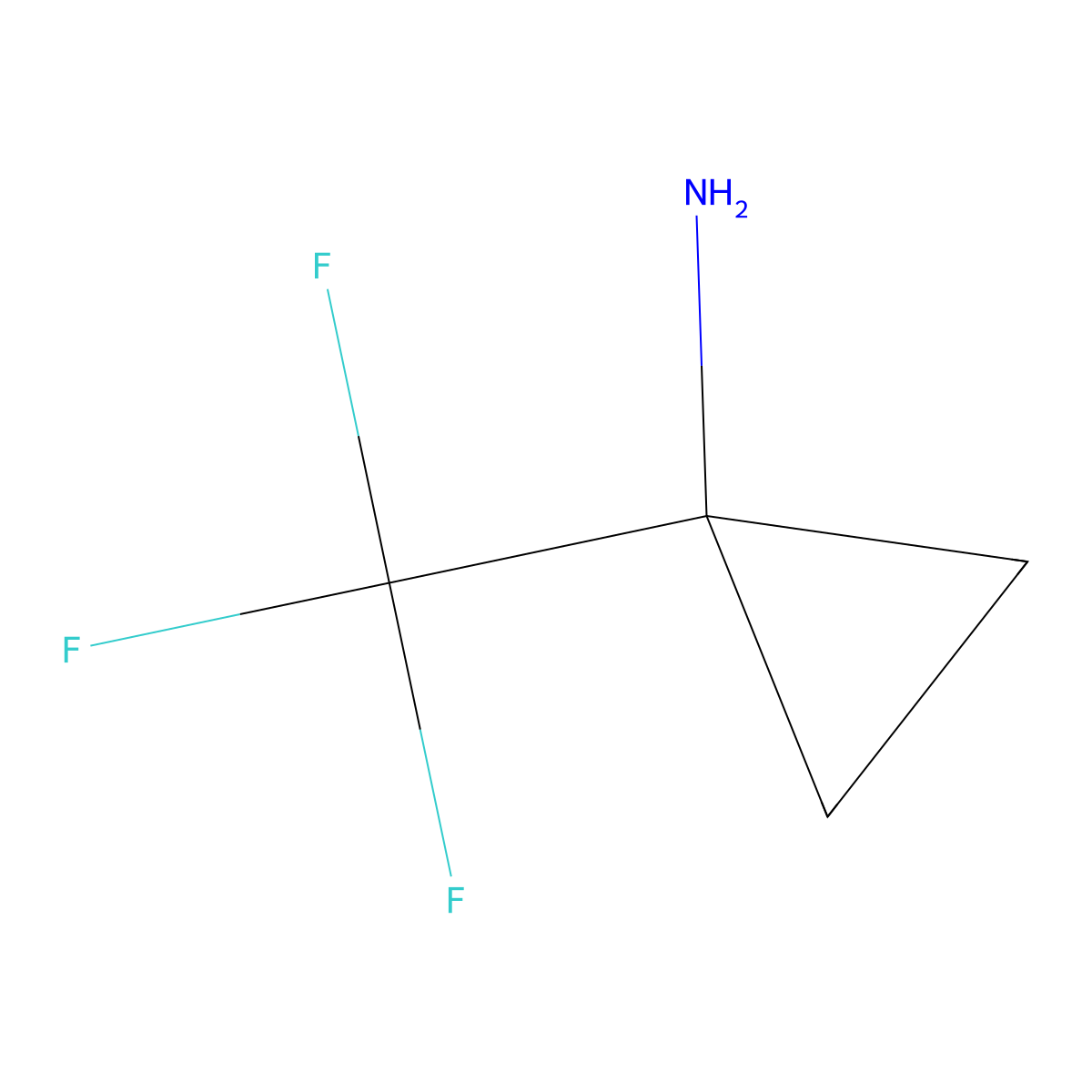 1-(Trifluoromethyl)cyclopropanamine molecular structure, CAS 112738-68-8