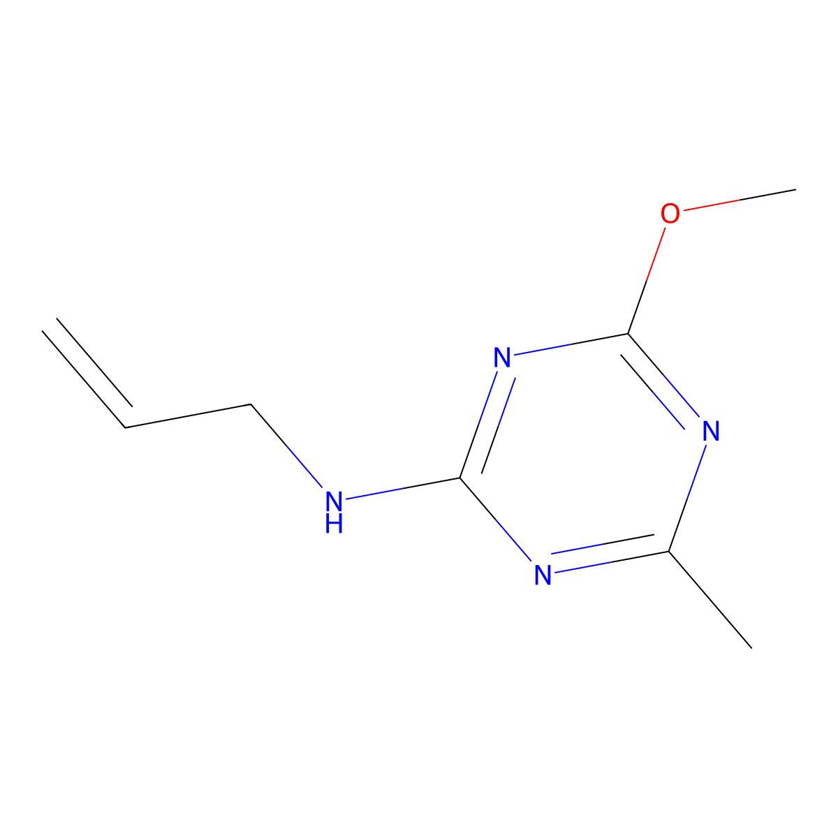 4-Methoxy-6-methyl-N-(prop-2-en-1-yl)-1,3,5-triazin-2-amine molecular structure, CAS 112738-95-1