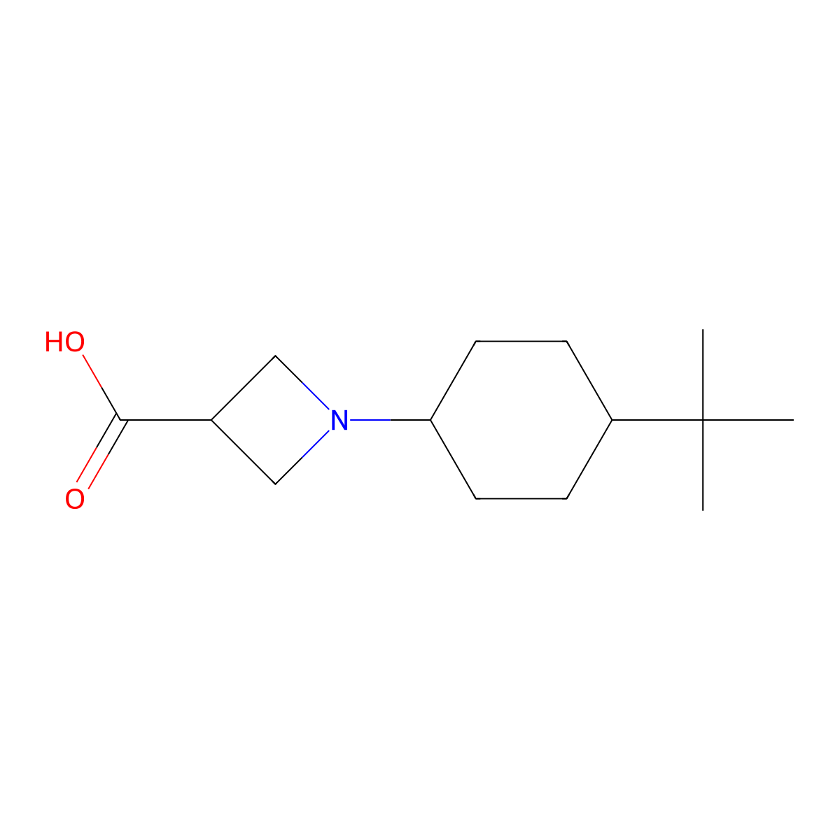 1-(4-(Tert-butyl)cyclohexyl)azetidine-3-carboxylic acid molecular structure, CAS 1127402-31-6