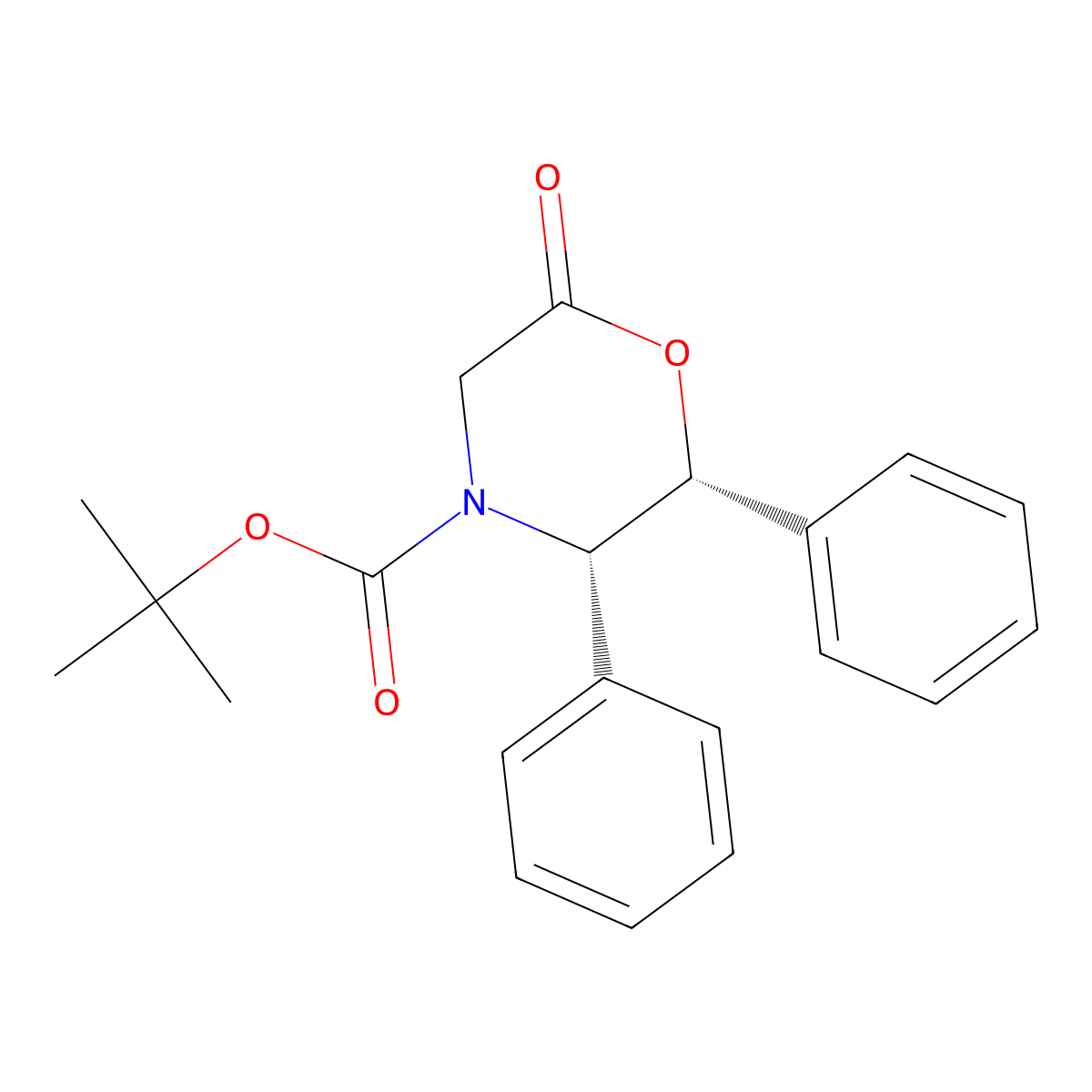 tert-butyl (2R,3S)-6-oxo-2,3-diphenylmorpholine-4-carboxylate molecular structure, CAS 112741-49-8
