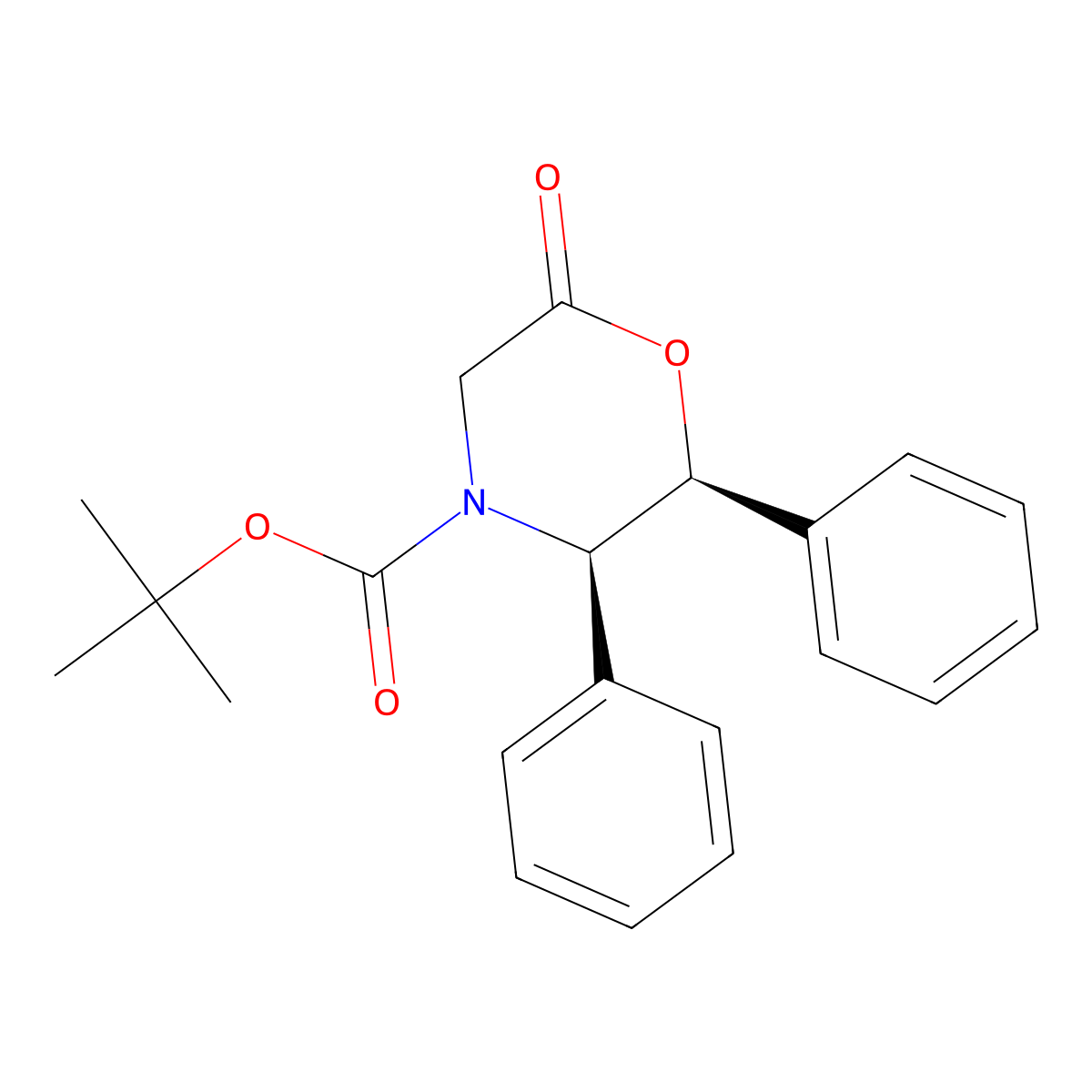 1,1-Dimethylethyl (2S,3R)-6-oxo-2,3-diphenyl-4-morpholinecarboxylate molecular structure, CAS 112741-50-1