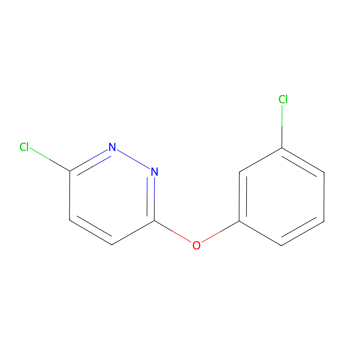 3-Chloro-6-(3-chlorophenoxy)pyridazine molecular structure, CAS 112748-84-2