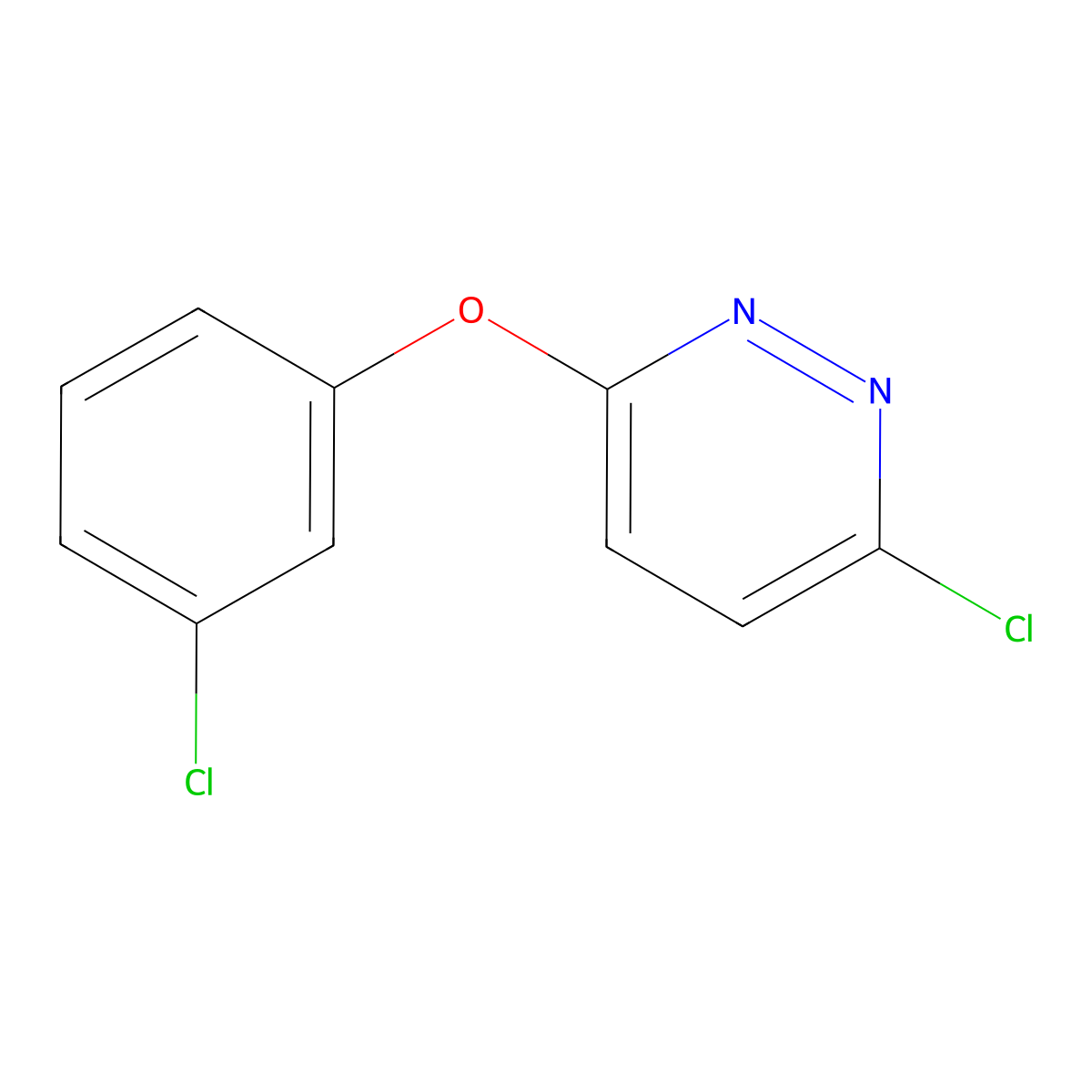 3-Chloro-6-(3-chlorophenoxy)pyridazine molecular structure, CAS 112748-84-2