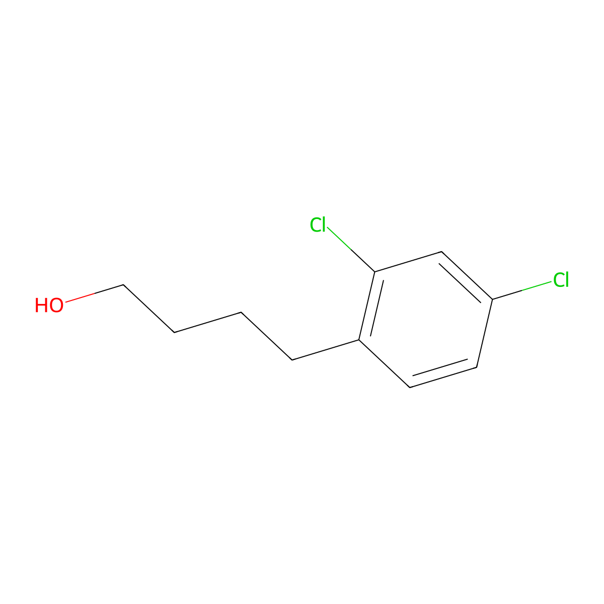 2,4-Dichloro-benzenebutanol molecular structure, CAS 112749-63-0