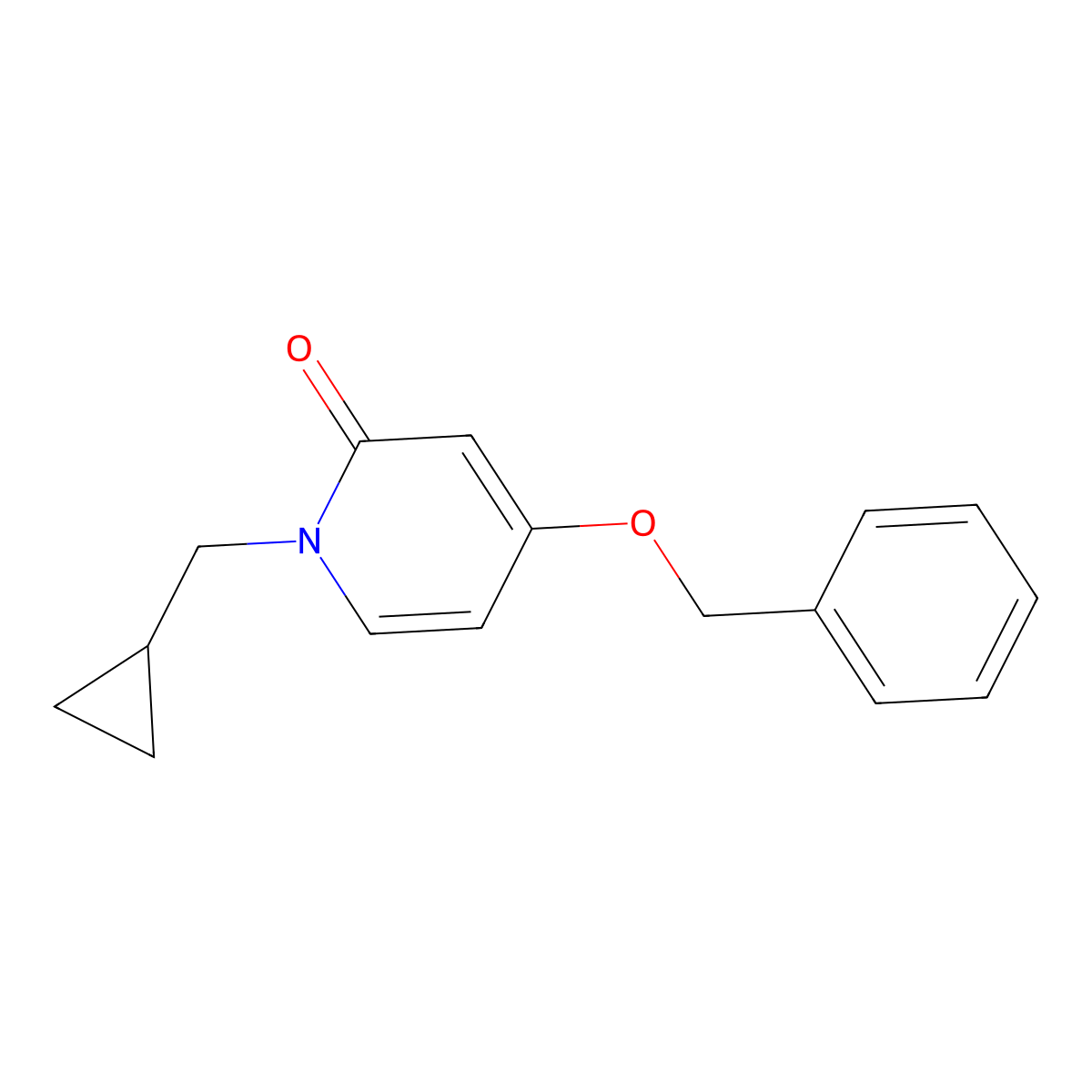 4-(Benzyloxy)-1-(cyclopropylmethyl)pyridin-2(1H)-one molecular structure, CAS 1127499-01-7