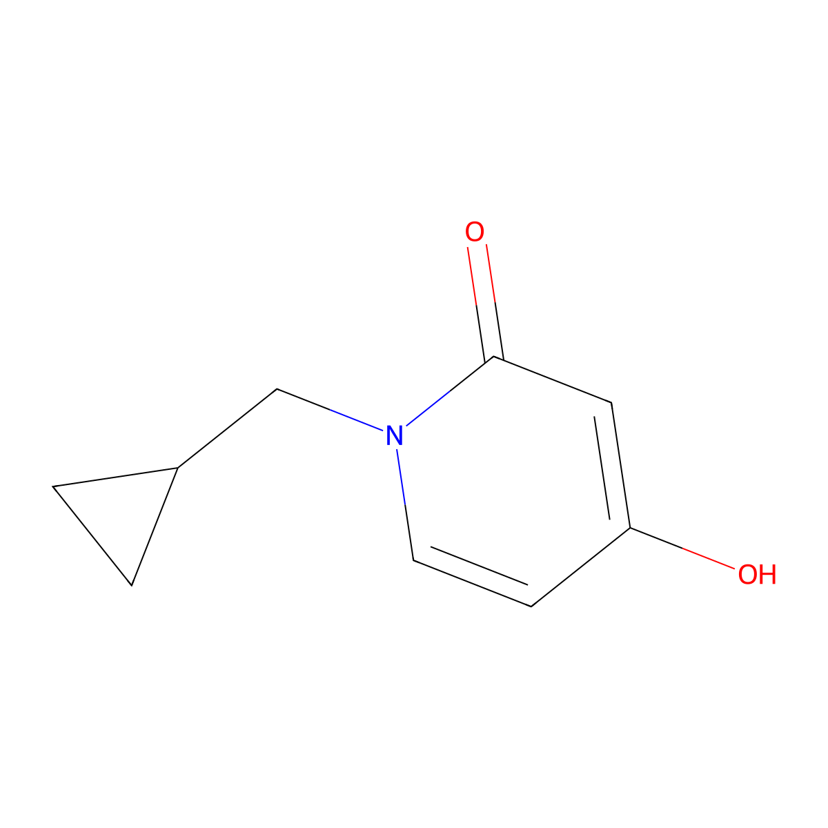1-(Cyclopropylmethyl)-4-hydroxypyridin-2(1H)-one molecular structure, CAS 1127499-04-0