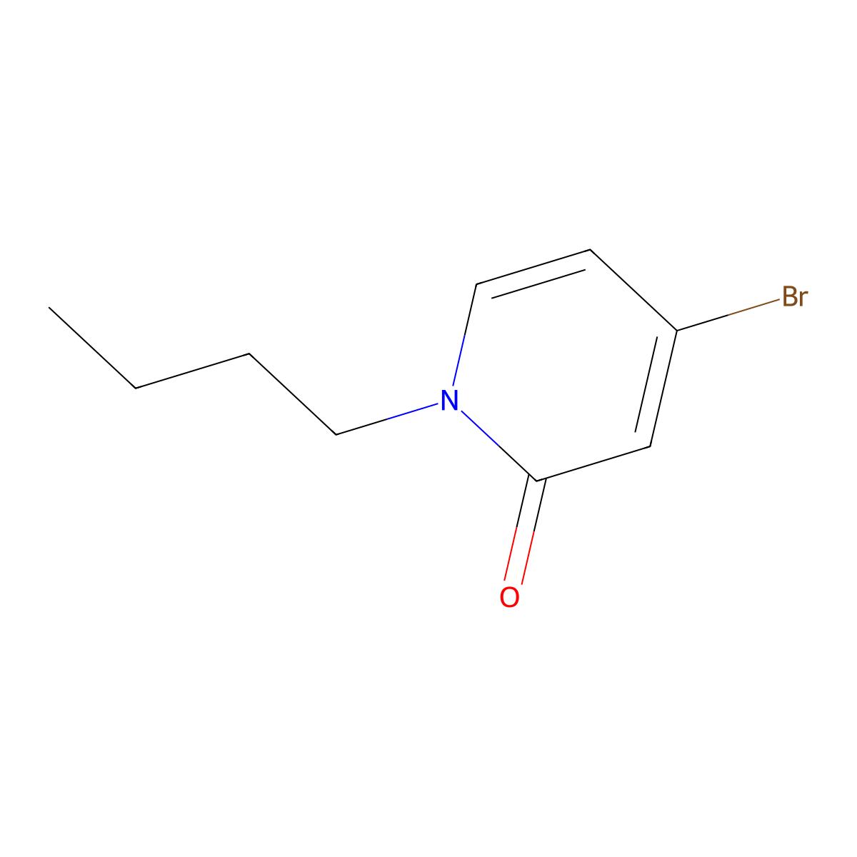 4-bromo-1-butylpyridin-2(1H)-one molecular structure, CAS 1127499-22-2