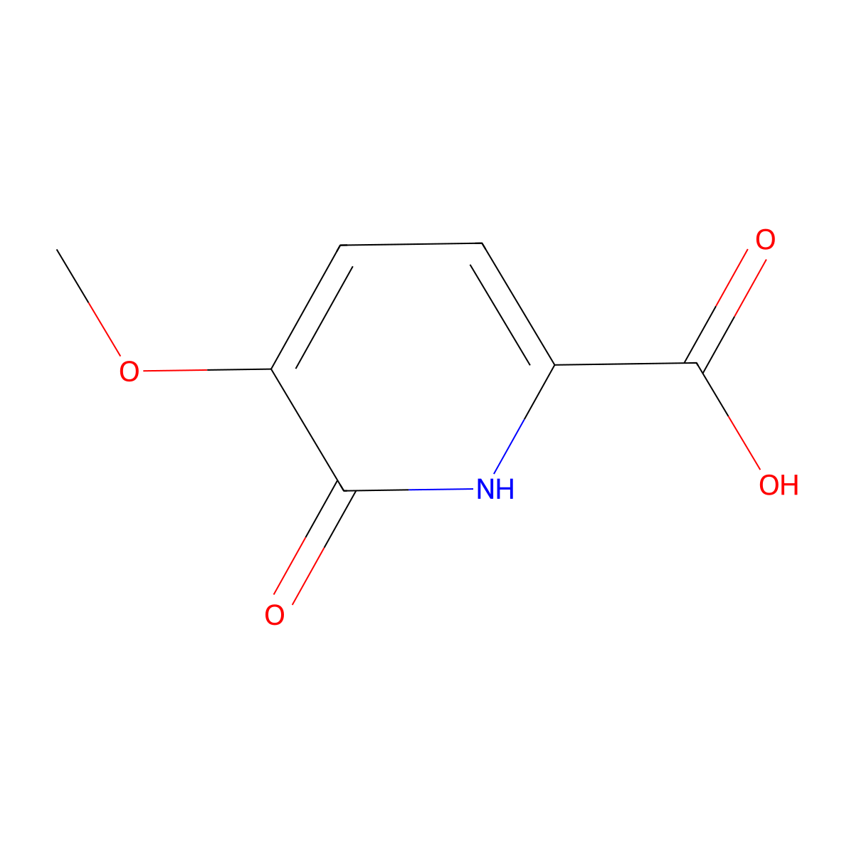 5-Methoxy-6-oxo-1,6-dihydropyridine-2-carboxylic acid molecular structure, CAS 112750-29-5
