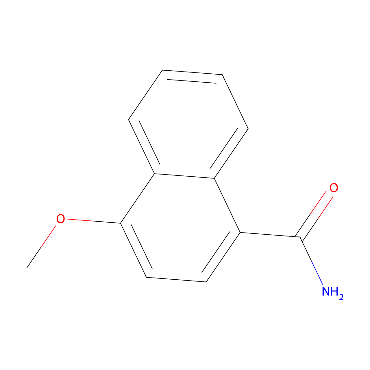 4-Methoxynaphthalene-1-carboxamide molecular structure, CAS 112750-56-8