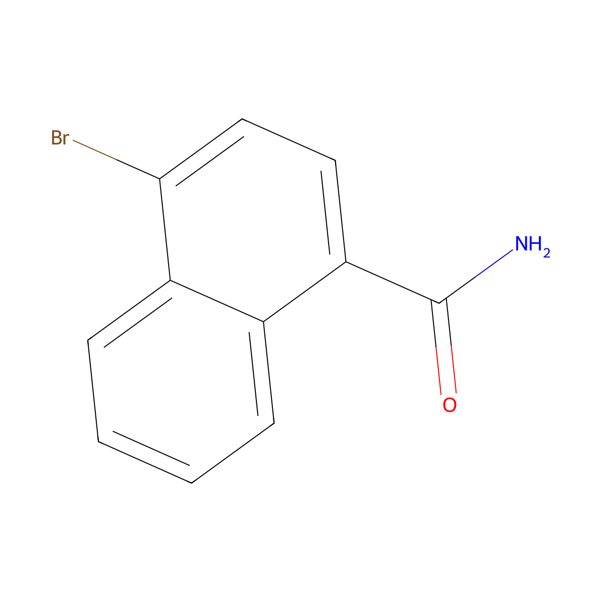 4-Bromonaphthalene-1-carboxamide molecular structure, CAS 112750-58-0