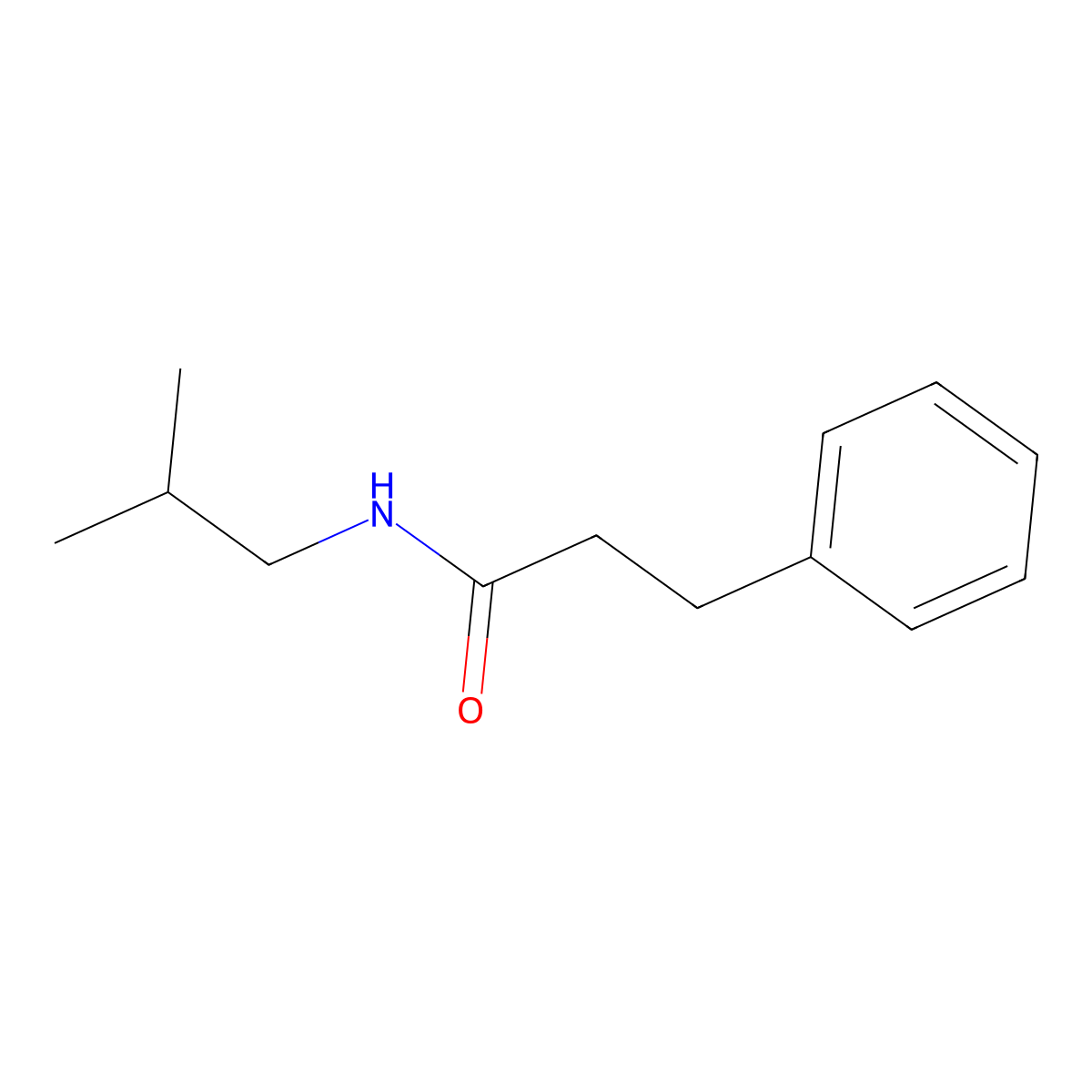 N-(2-methylpropyl)-3-phenylpropanamide molecular structure, CAS 112753-91-0