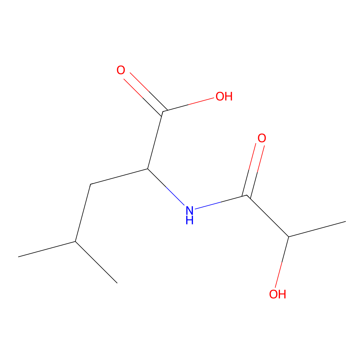 N-Lactylleucine molecular structure, CAS 112757-17-2