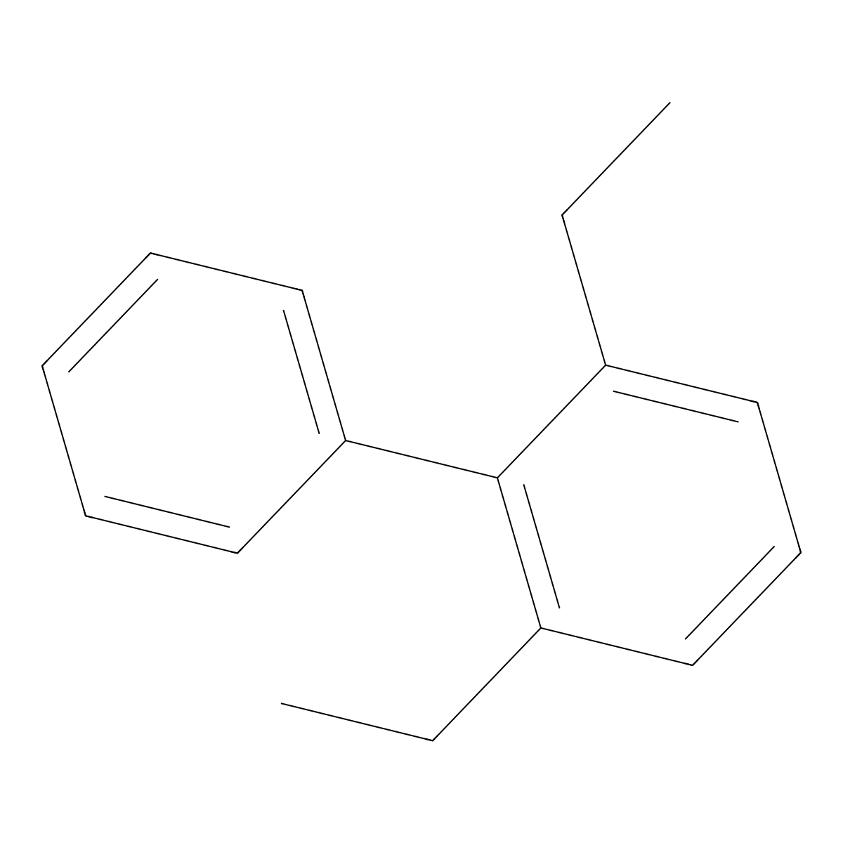 2,6-Diethyl-1,1'-biphenyl molecular structure, CAS 112757-50-3