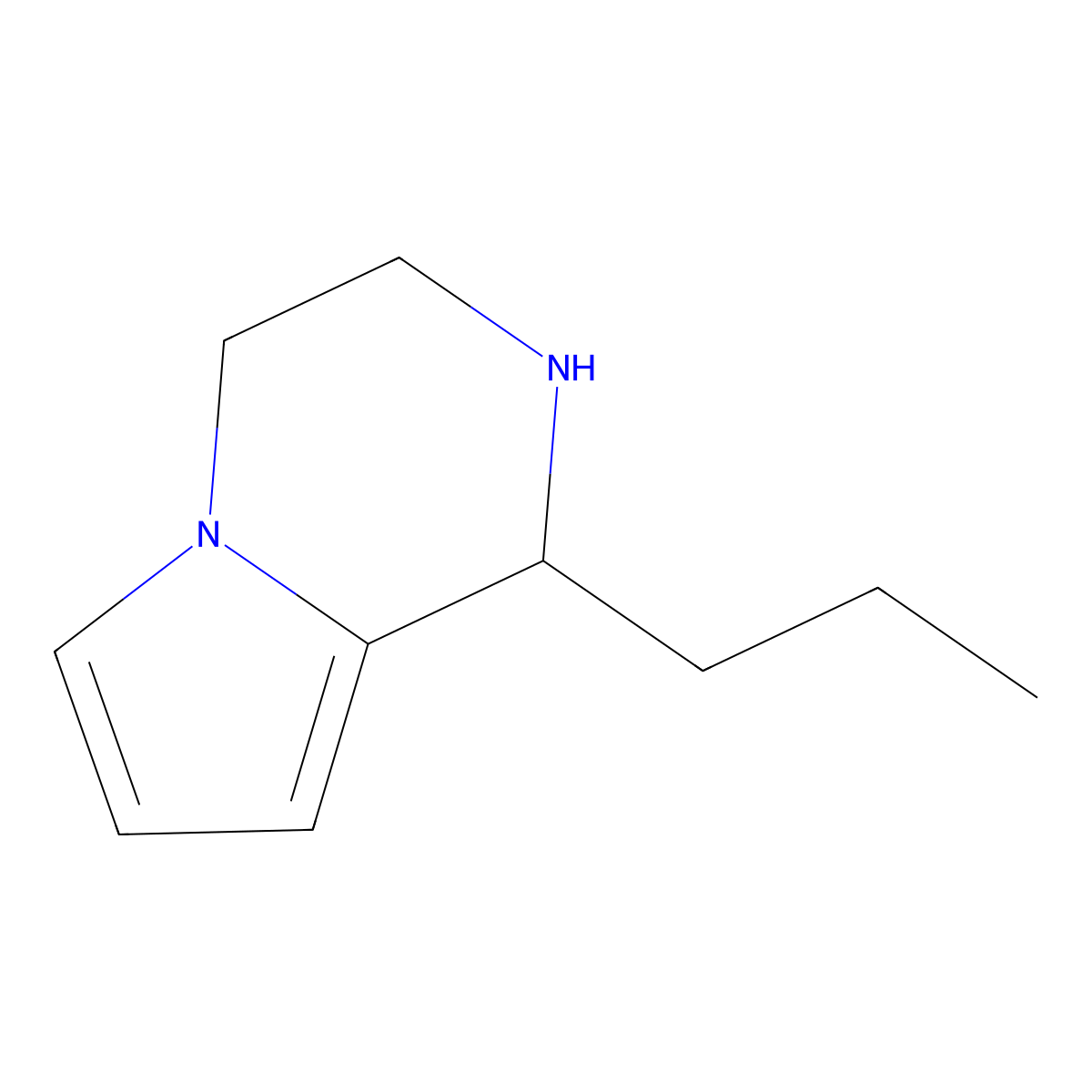 1-Propyl-1,2,3,4-tetrahydropyrrolo[1,2-a]pyrazine molecular structure, CAS 112758-86-8