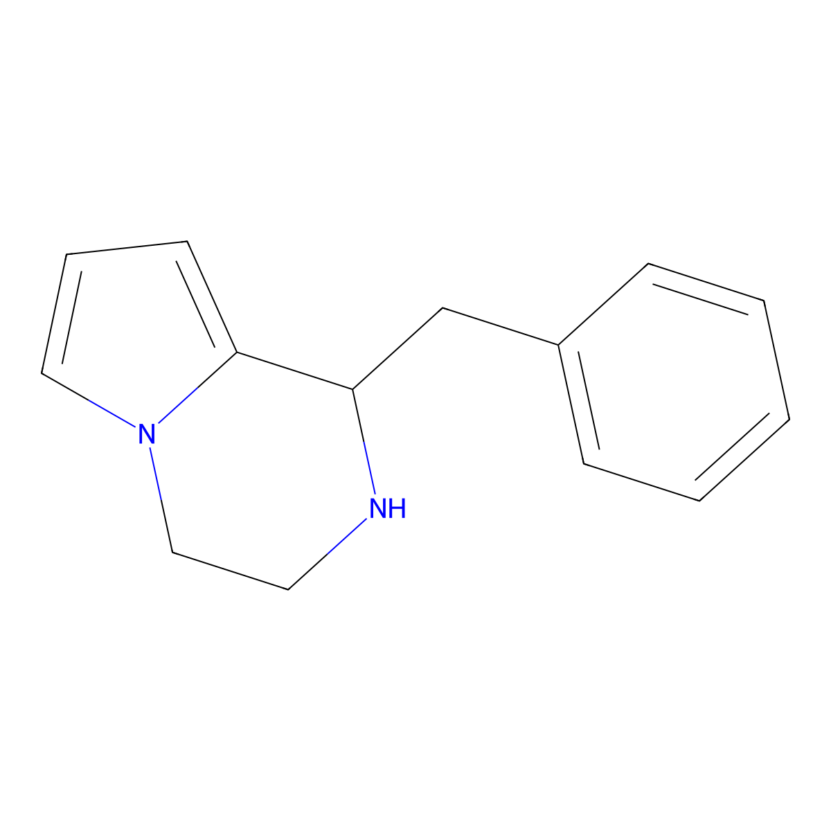 1-Benzyl-1,2,3,4-tetrahydropyrrolo[1,2-a]pyrazine molecular structure, CAS 112758-88-0