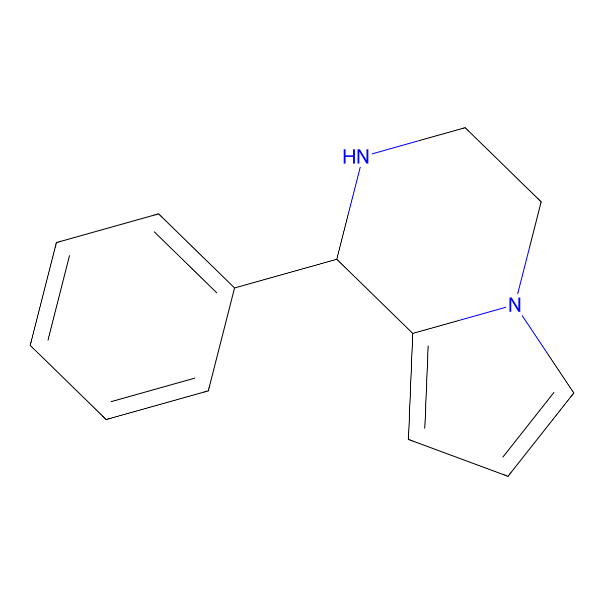 1-phenyl-1H,2H,3H,4H-pyrrolo(1,2-a)pyrazine molecular structure, CAS 112758-89-1